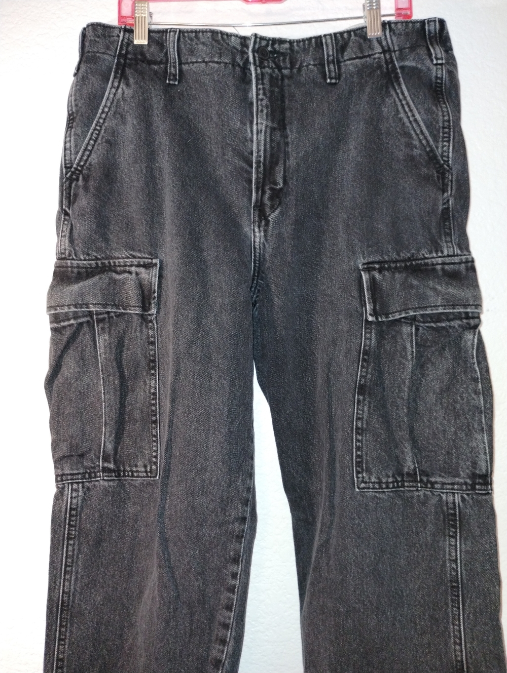 Levi's Cargo Jeans Black Gray Size 36 x 32